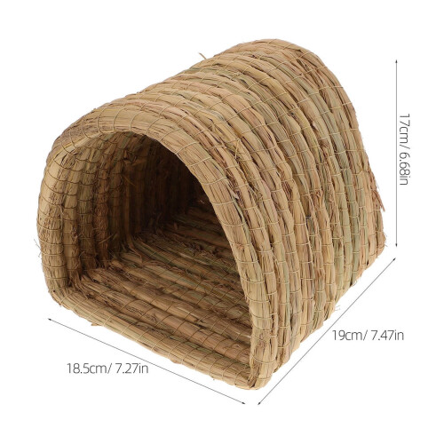 Straw Pet Sleeping House Green Functional Cozy Nest 1
