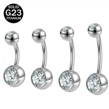 Titanium Steel Belly Button Ring 14G 14mm