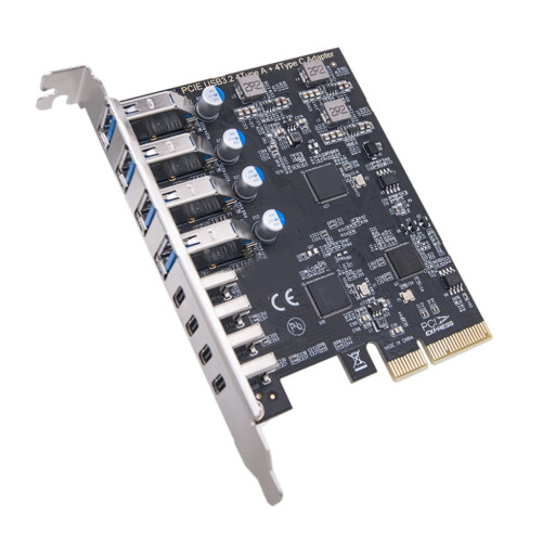 PCIe USB3.2 20Gbps Expansion Card 8-Port (4A+4C) 2