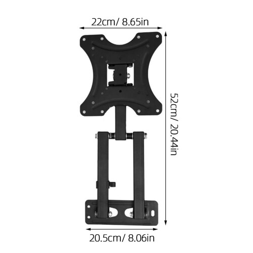 Rotatable Screen Bracket Steel Wall Mount Black 1 Pack 1