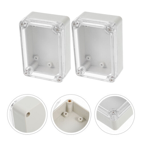 ABS Electrical Enclosure Box Clear Waterproof 2 pcs 1