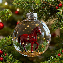 Wildlife Wonders Crystal Glass Ornament Horse 1 piece