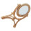 Rattan Makeup Mirror Rotatable Home Use Smooth Reflection 5