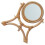 Rattan Makeup Mirror Rotatable Home Use Smooth Reflection 7