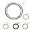 Surgical Steel Double Stack Hoop Clicker Nose Ring 14g 8mm 4