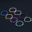 Surgical Steel Double Stack Hoop Clicker Nose Ring Blue 16g 1