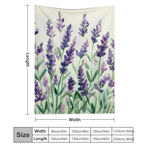 Purple Lavender Flannel Blanket 50x60 in 2