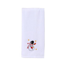 Christmas Hand Towels Cotton Snowman Santa Design 12 Pack