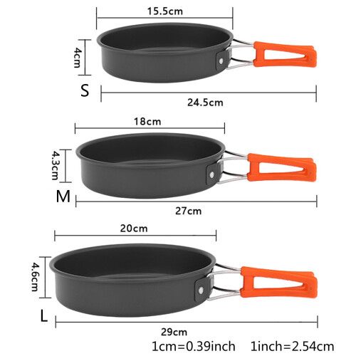Nonstick Camping Frying Pan Portable Foldable 10-inch 2