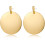 Gold Drop Earrings Round Hammered Dangle Earrings 1