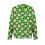 Women's Christmas Printed Knitted Sweater Green M 5