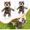 Squeaky Plush Bear Toy for Dogs Blue Large 2