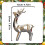 Gold Resin Reindeer Figurines Christmas Decor 6