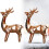 Gold Resin Reindeer Figurines Christmas Decor 2