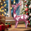 Gold Resin Reindeer Figurines Christmas Decor 7