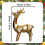 Gold Resin Reindeer Figurines Christmas Decor 4