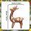 Gold Resin Reindeer Figurines Christmas Decor 3