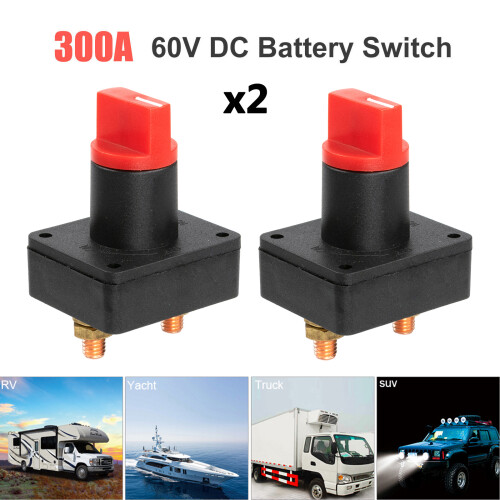 Battery Isolator Cut-Off Switch 60V 300A 2 pcs 1