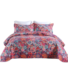 Komplet Pościeli Narzuta 225 x 250 2 Poszewki 50 x 70 cm Boho Wzorzysty