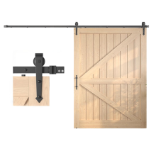 System Drzwi Przesuwanych Barn Door Loft Szyna Czarny Zestaw 396 cm
