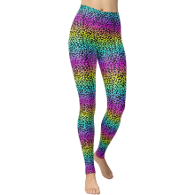 Damskie Legginsy Sportowe Casual Lata 80 Panterka Wzorzyste Kolorowe S-L