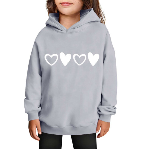 Kids Hooded Valentine's Brunch Sweatshirt Fleece-Lined