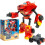 Buildable Robot Toy Kit Red 4.72 Inch with Accessories 1