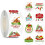 Christmas Stickers Round 500 pcs 8 styles 1