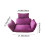 Egg Chair Cushion with Headrest Purple Waterproof 4