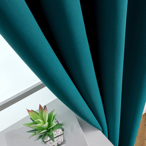 Beige Blackout Curtains 132x214cm 2 Pcs 1
