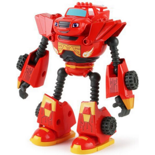 Buildable Robot Toy Kit Red 4.72 Inch with Accessories 2