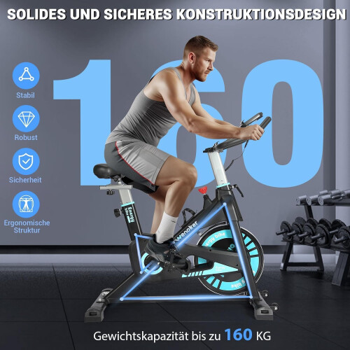 Vélo d’Appartement Vélo d’Entraînement Spinning LCD Support pour Tablette 2