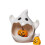 Halloween Ghost Candlestick Ceramic Pumpkin Lantern 1 Piece 7