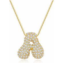 Bubble Letter Necklace 18K Gold-Plated Initial Pendant