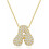 Bubble Letter Necklace 18K Gold-Plated Initial Pendant 1