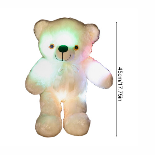Glowing Ribbon Bear Plush Toy LED Night Light 1 Pack 2