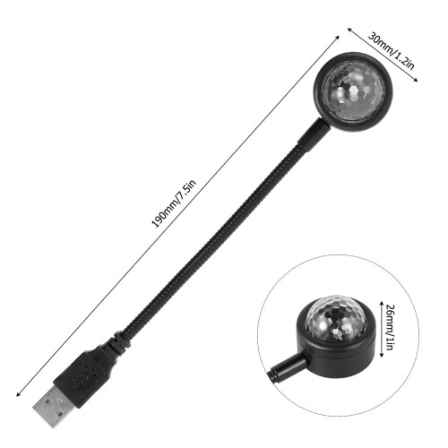 USB LED Rotating Star Night Light Lamp with 4 Colors and 9 1
