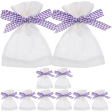 Lavender Sachet Drawstring Bags Cloth Storage Pouches 10 pcs
