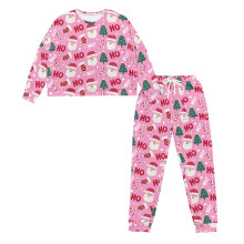 Women's Santa Claus Pajama Set Long Sleeve XL