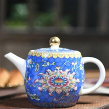 Chinese Ceramic Gaiwan Tea Set with Enamel Painting
