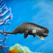 Whale Figurine Black for Kids Cognitive Development 1 Piece
