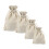 Empty Fragrance Sachet Pouches Beige Fabric 4 pcs 1