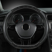 D-Shape Steering Wheel Cover Wood Grain Breathable Non-Slip