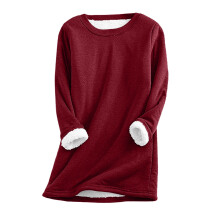 Women's Sherpa-Lined Fleece Crewneck Sweatshirt