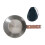 Camping Bowl with Wood Handle 1 Piece Black 1