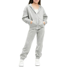 Gray 2-Piece Hooded Activewear Set for Kids 12-13 Years