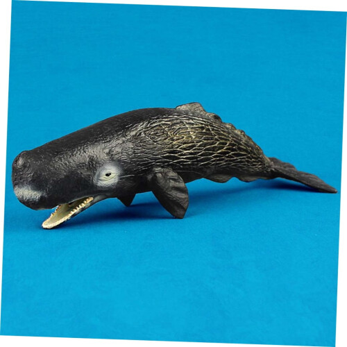 Whale Figurine Black for Kids Cognitive Development 1 Piece 2