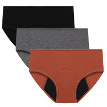 Women's Cotton Menstrual Period Briefs 3-Pack