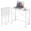 80 cm Folding Desk on Wheels - White 2