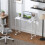 80 cm Folding Desk on Wheels - White 3
